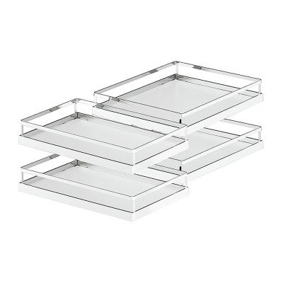 Hafele MagicCor Набор полок 2+2 ARENA STYLE з ANTI SLIP хром. /станд.білий