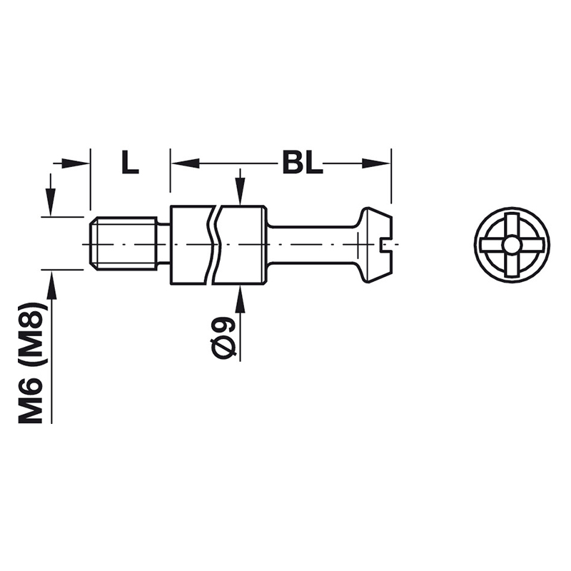MAXIFIX Болт стяжки резьба D8,4mm, глубина сверления 35mm, Hafele