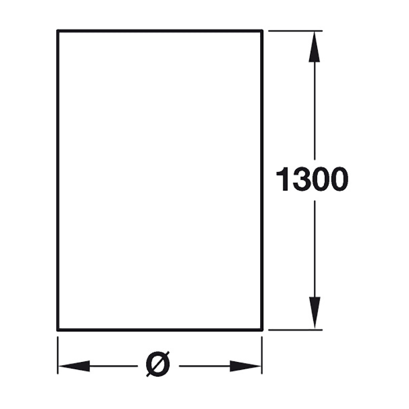 Опора Hafele 60х1300 мм, хром