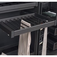 Starax Вешалка выдвижная для брюк и галстуков (560-590х475х170мм) антрацит