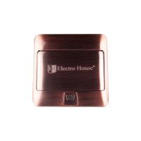 Встраиваемая розетка напольная EH EURO + 2USB
