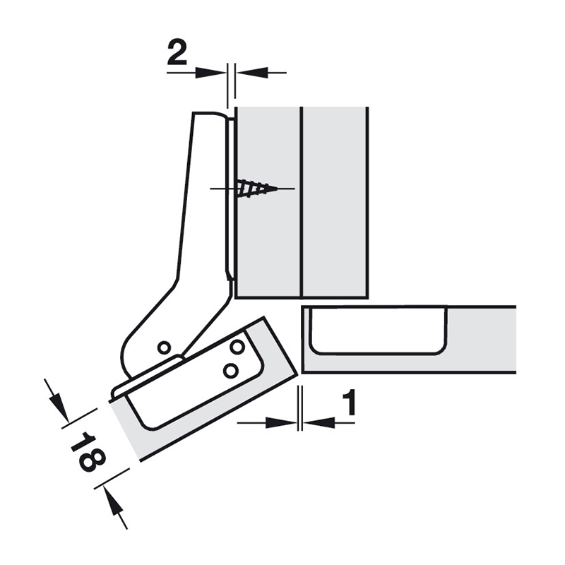 Hafele Завіса METALLAMAT SM 30 ° під шуруп 48/6