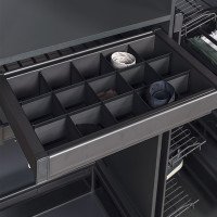 Starax Корзина-полка с ячейками бок. кр. 860-890х475х100 в с-ю 900мм антрацит