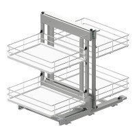 Магічний кут Maxima Evo II Corner comfort 1 000 пр., Хром + бел (445х540x750)