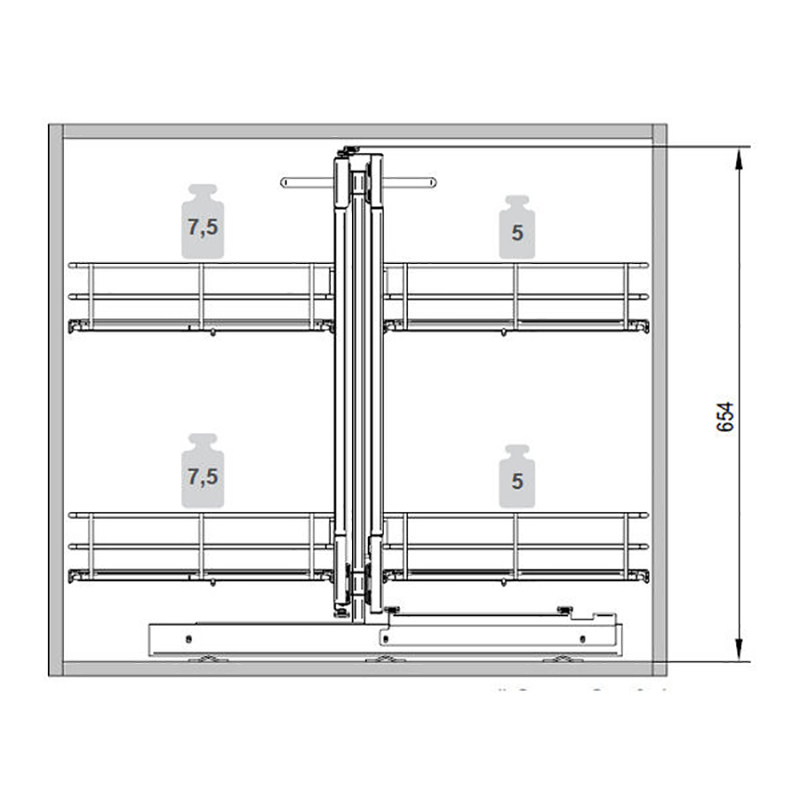 Магический угол Maxima Evo II Corner comfort 1000 пр., хром+бел (445х540x750)
