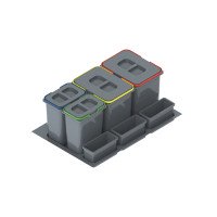 Відро-контейнер PRAKTIKO 80 четверное (2x15л, 2х7л), Rejs