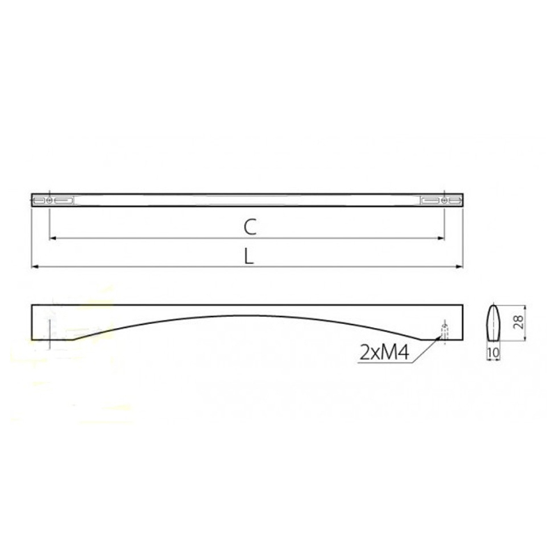 Ручка скоба GTV UZ-PRATO 160-01 Хром