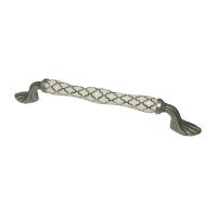 Ручка скоба Ozkardesler 160mm PORSELEN HARE Серебро-Сетка