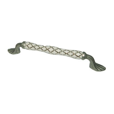 Ручка скоба Ozkardesler 160mm PORSELEN HARE Серебро-Сетка