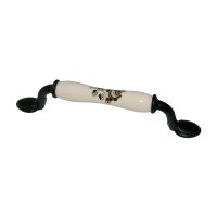 Ручка скоба Ozkardesler 128mm PORSELEN LAVIN Матовый Черный