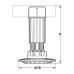 Ніжка кухонна AXILO 125мм чорна з регулюванням 115-145мм, 150кг, Hafele