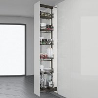 INOXA Ellite Галерея выдвижная 859AEY в модуль 450  с 5 полками H=1860-2185 титан