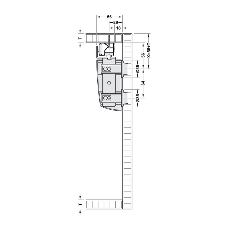 Hafele SILENT-FOLD 25/50 VF Ходовий механізм
