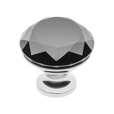 Ручка кнопка GTV Crystal Palace D=40 хром/черный кристал