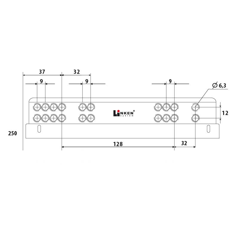 Направляющая скрытая LinkenSystem (35 кг) 16-19мм SYNCHRO-3D L=250 полного выдвижения с доводчиком+крепление