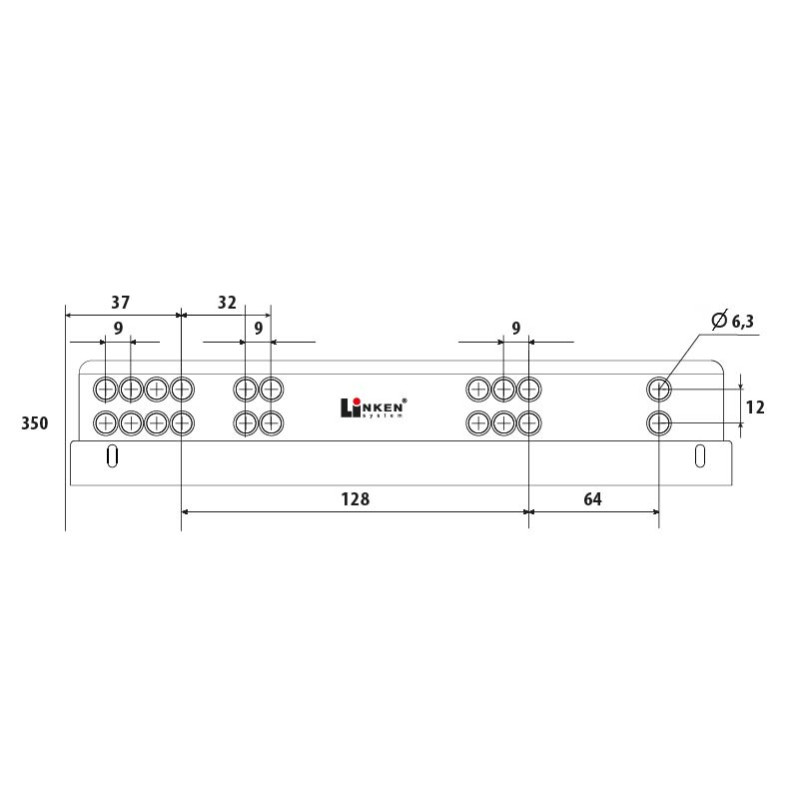 Напрямна прихована LinkenSystem (35 кг) 16-19мм SYNCHRO-3D L = 350 повного висунення з доводчиком+кріплення