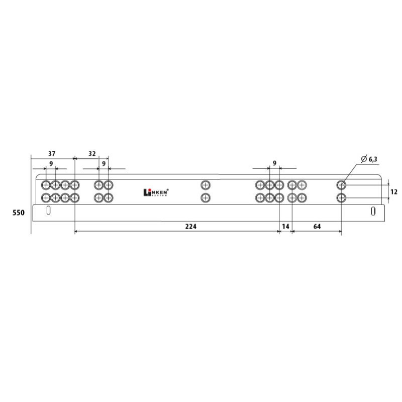 Направляющая скрытая LinkenSystem (35 кг) 16-19мм SYNCHRO-3D L=550 полного выдвижения с доводчиком+крепление