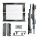 ERGO BOX графит L=450 H= 171 Linken System со стеклянными боковинами