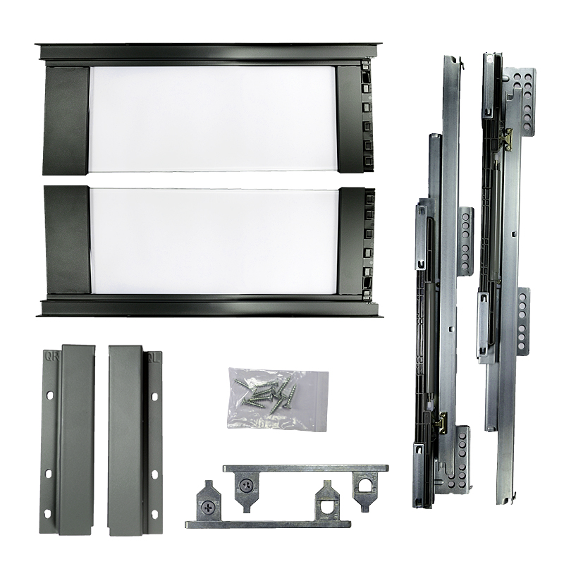 ERGO BOX графит L=450 H= 171 Linken System со стеклянными боковинами
