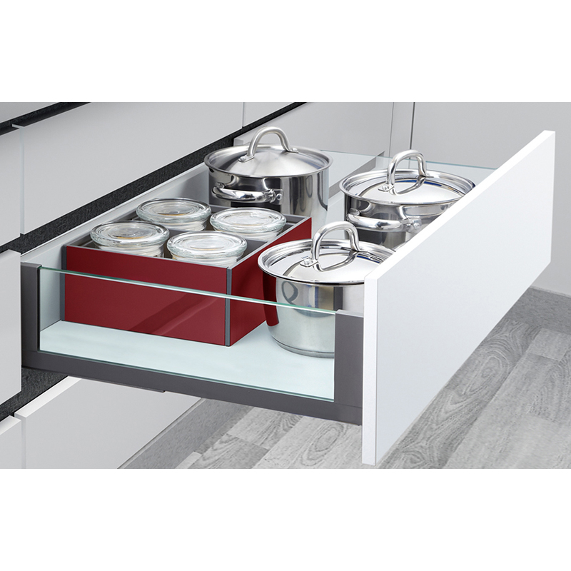 ERGO BOX графит L=450 H= 171 Linken System со стеклянными боковинами