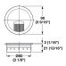 Заглушка электропроводки 2-х секционный черный D=60 Hafele