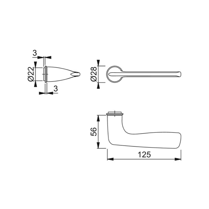 Комплект ручек Hoppe HOUSTON 3765324 латунь хромированная матовая F41-R, Hafele