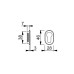 Розетка Hoppe PC 3765535 латунь хромир. матова F41-R, Hafele
