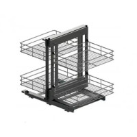 Магический угол Maxima Classic Corner comfort лев.800, графит (370x540x664)