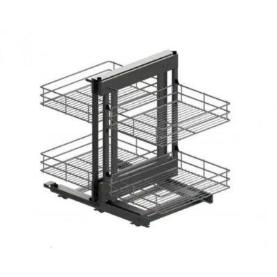 Магический угол Maxima Classic Corner comfort лев.800, графит (370x540x664)