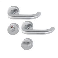 Комплект ручок Hoppe PARIS WC 10720087 нержавіюча сталь матова F69, Hafele