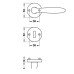 Комплект ручок Hoppe VERONA PC 2854931 латунь хромована матова F41-R, Hafele