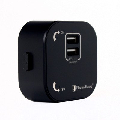 Трекові система: Розетка 2-я USB pandora 2.4а EH-PT-002 Black