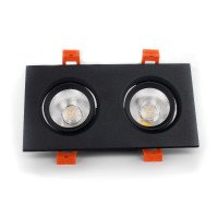 Світильник LED стельовий чорний подвійний 5W кут повороту 45 * 4100К EH-CLM-04