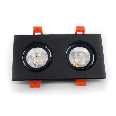 Світильник LED стельовий чорний подвійний 5W кут повороту 45 * 4100К EH-CLM-04