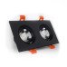 Світильник LED стельовий чорний подвійний 5W кут повороту 45 * 4100К EH-CLM-04