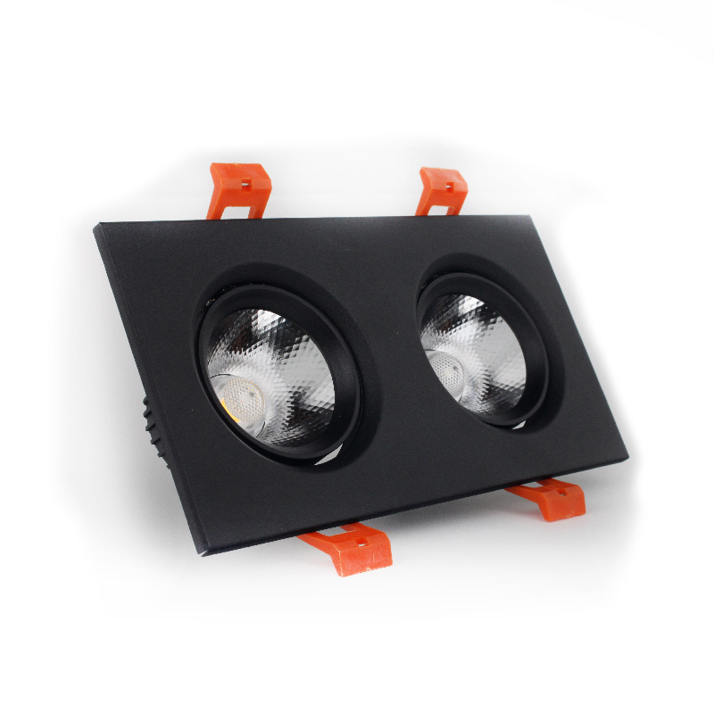Світильник LED стельовий чорний подвійний 5W кут повороту 45 * 4100К EH-CLM-04