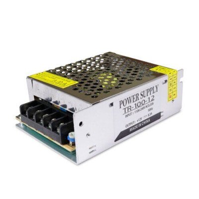 Трансформатор негерметичний, 12v 100W 8,3А (109х78х36 мм)