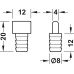 Hafele SLIDO CLASSIC 12 IF J Напрвляющий элемент D8х20, пластик, белый