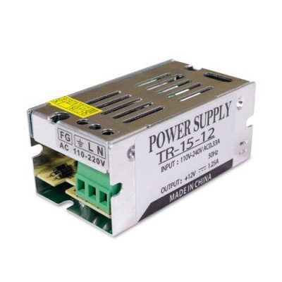 Трансформатор негерметичний, 12v 15W 1,25А (77х35х22 мм)