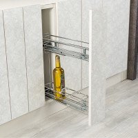 Starax Карго-15 MINI хром боковое крепление 11см+Тандем BLUM п/в левая