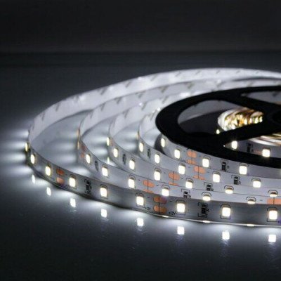 Свет - LED лента SMD 2835, 60 LED, 4.8W, 12V, холодный белый (480 Lm/m), IP20