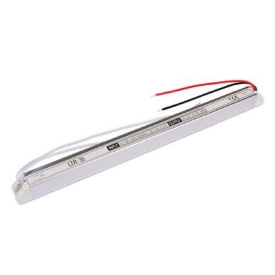 Трансформатор негерметичний (stick), 12v 36W 3А (280х17х18 мм)