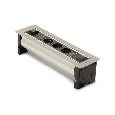 Вбудована розетка Versaturn 3.0 (3 силові розетки + 1USB 5V (2P), емаль) ASA