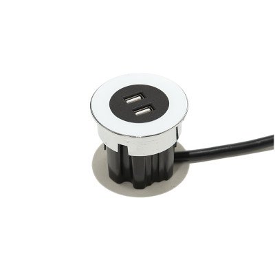 Встраиваемый модуль Versadot USB (1 USB 5V (2P), белый) Кабель 200мм ASA