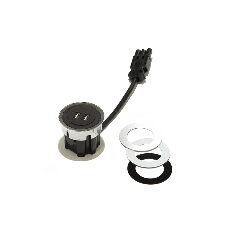 Вбудований модуль Versadot USB (1 USB 5V (2P), білий) Кабель 200мм ASA
