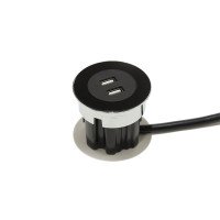Встраиваемый модуль Versadot USB (1 USB 5V (2P), черный) Кабель 200мм ASA