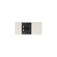 Встраиваемая розетка Versapad (1 силовая розетка,1 USB 5V (2P), белый ASA