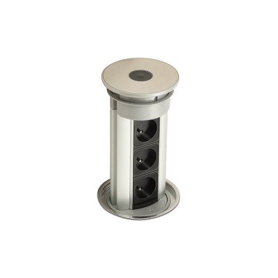 Вбудована розетка Versaelite (3 силові розетки + 1USB 5V), алюмін.-мат.чорний ASA