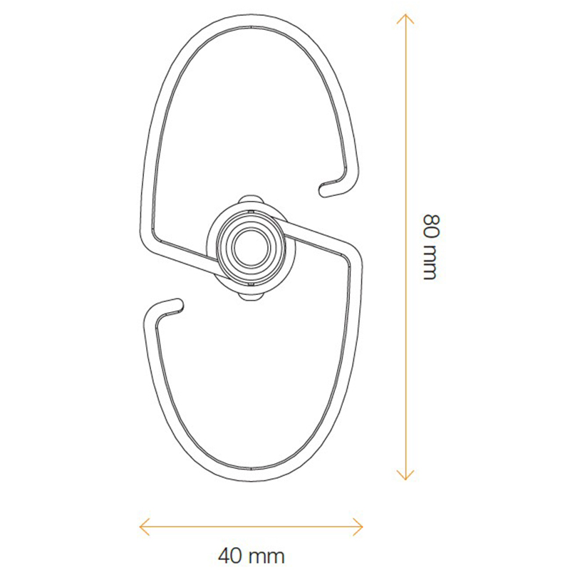 Кабель-канал Vertebra (80*40, висота 720-750мм) алюміній ASA