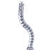 Кабель-канал Vertebra (80*40, висота 720-750мм) алюміній ASA